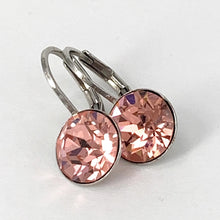 Load image into Gallery viewer, Isa Dambeck 9mm Swarovski Stone Silver Earrings Assorted Colours Earrings