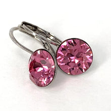 Load image into Gallery viewer, Isa Dambeck 9mm Swarovski Stone Silver Earrings Assorted Colours Earrings