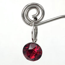 Load image into Gallery viewer, Isa Dambeck 9mm Swarovski Stone Silver Earrings Assorted Colours Earrings