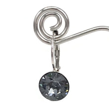 Load image into Gallery viewer, Isa Dambeck 9mm Swarovski Stone Silver Earrings Assorted Colours Earrings