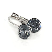 Load image into Gallery viewer, Isa Dambeck 9mm Swarovski Stone Silver Earrings Assorted Colours Earrings