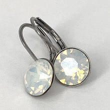 Load image into Gallery viewer, Isa Dambeck 9mm Swarovski Stone Silver Earrings Assorted Colours Earrings