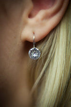 Load image into Gallery viewer, Isa Dambeck 9mm Swarovski Stone Silver Earrings Assorted Colours Earrings