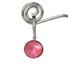 Load image into Gallery viewer, Isa Dambeck 9mm Swarovski Stone Silver Earrings Assorted Colours Earrings