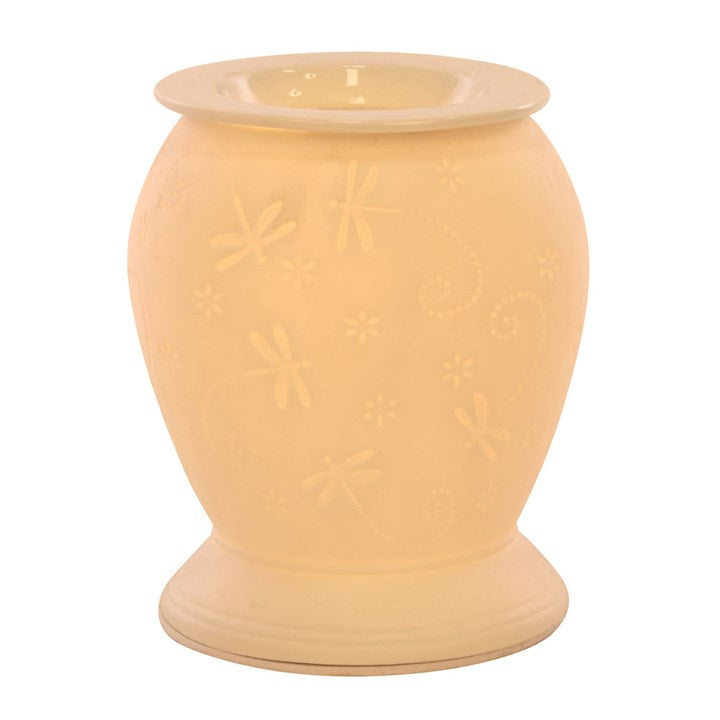 Dragonfly White Ceramic Electric Wax/Oil Burner
