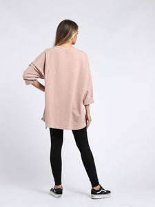 Starburst Cotton Sweater Pink