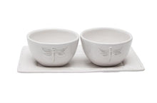 Load image into Gallery viewer, White Dragonfly Condiment Set