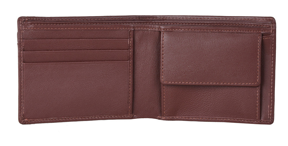 Sidka Leather Wallet w/Card Holder - Serena Brown