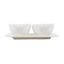 Load image into Gallery viewer, White Dragonfly Condiment Set