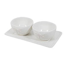 Load image into Gallery viewer, White Dragonfly Condiment Set