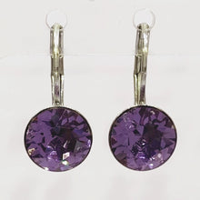 Load image into Gallery viewer, Isa Dambeck 9mm Swarovski Stone Silver Earrings Assorted Colours Earrings