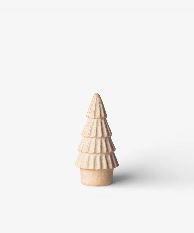 Form Stone Tree Fluted Gold 20cmH