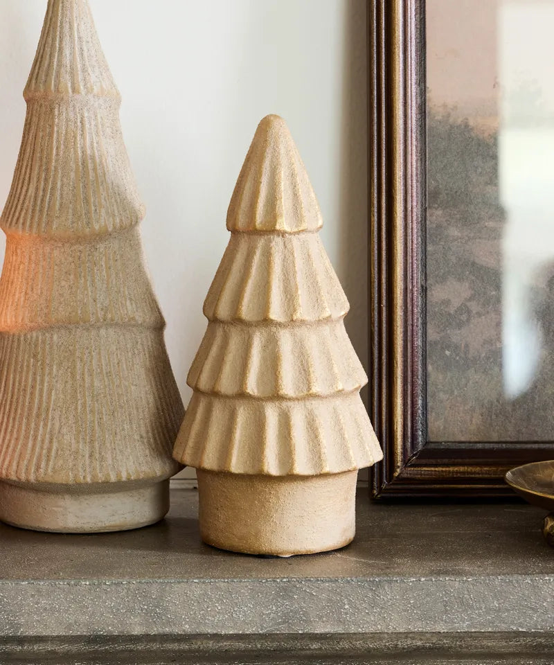 Form Stone Tree Fluted Gold 20cmH