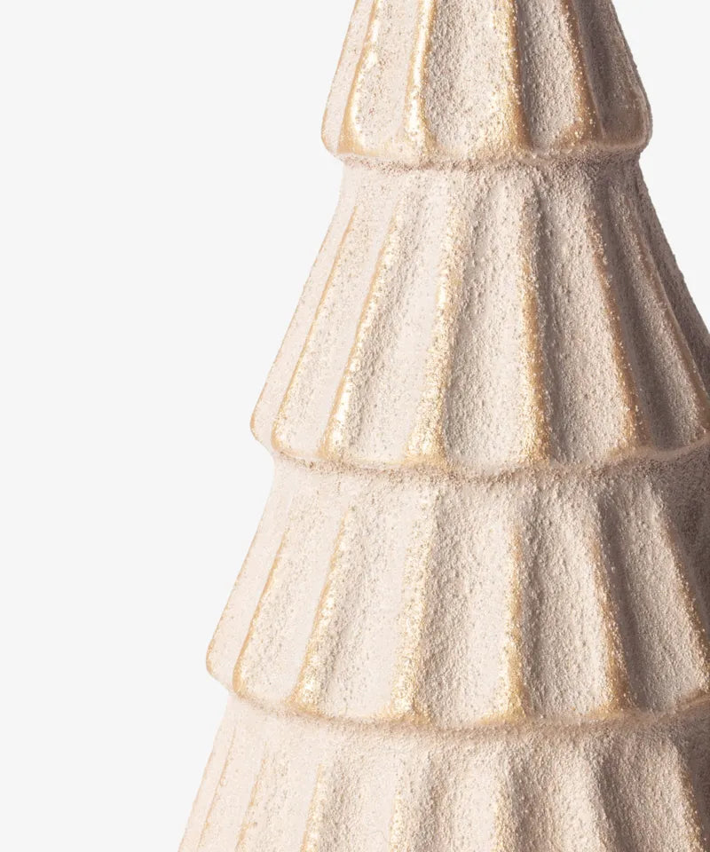 Form Stone Tree Fluted Gold 20cmH