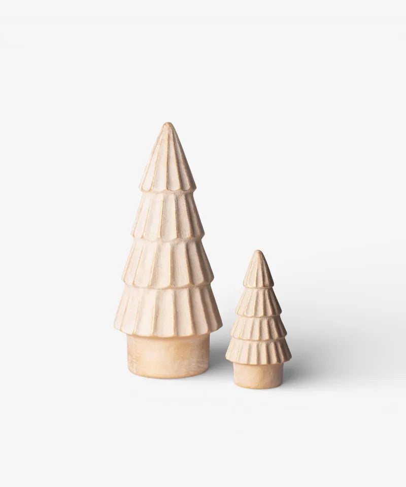 Form Stone Tree Fluted Gold 20cmH