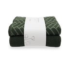 Kitchen Towel Duo Forest Herringbone