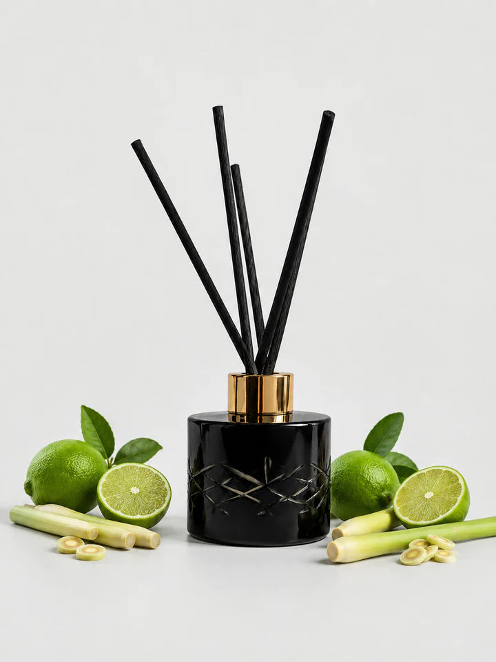 Persian Lime & Lemongrass Crystal Reed Diffuser - Odour Eliminator