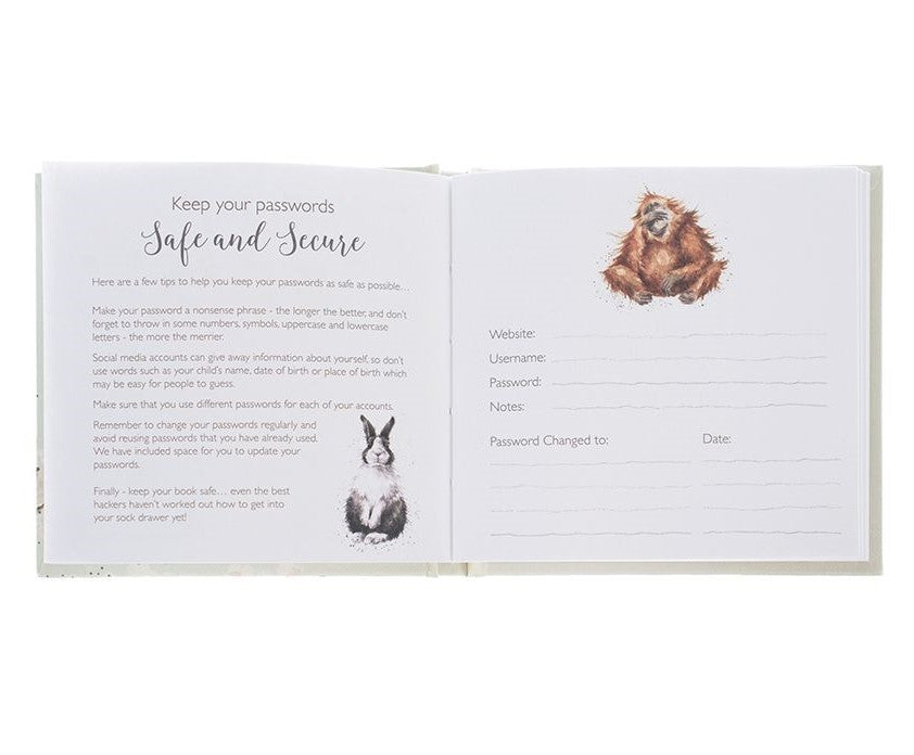 Wrendale Country Set Password Book Sheep Dog
