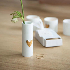 Gold Heart Mini Vase Set of 2