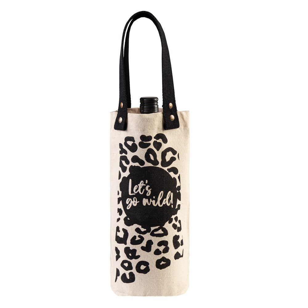 Go Wild Wine Bag Natural & Black