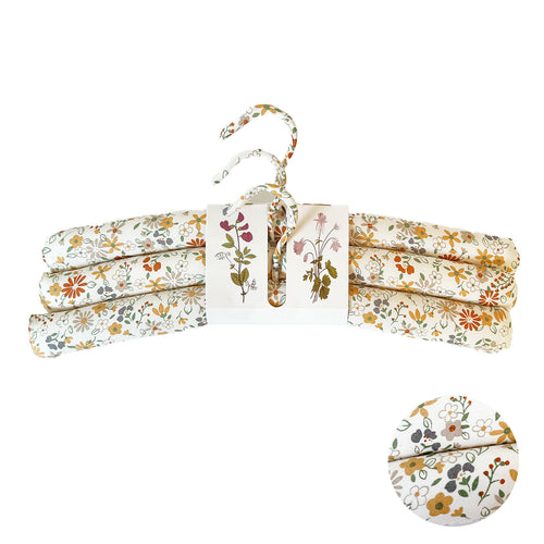 Flower Coat Hangers White/Beige Set of 3