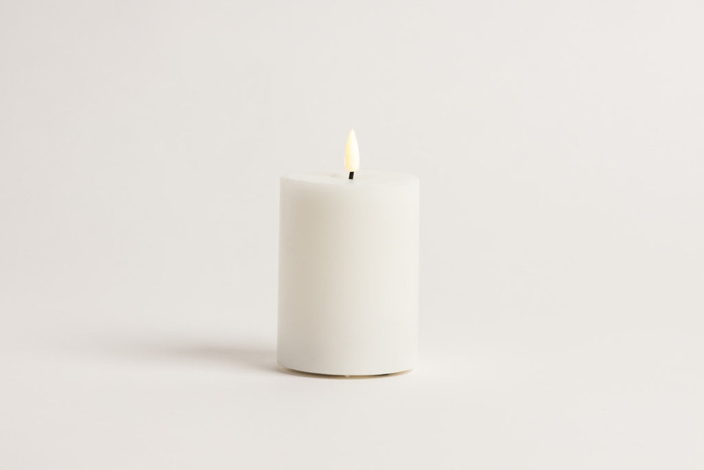 White LED Pillar Indoor Candle Assorted Sizes
