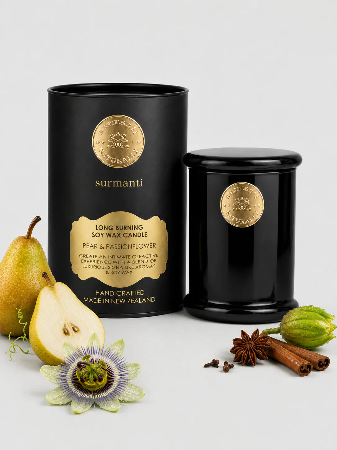 Pear & Passionflower Long Burning Organic Coconut Wax Candle