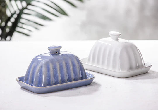 Marguerite White Butter Dish