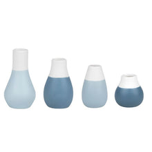 Load image into Gallery viewer, Blue Mini Pastel Vases Set of 4