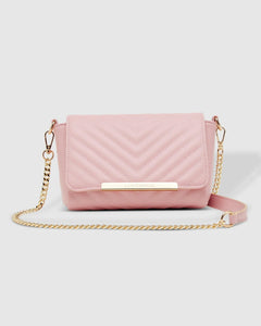 Sicily Quilted Crossbody Bag Pale Pink