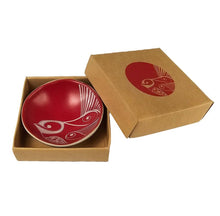 Load image into Gallery viewer, Gc Piwakawaka White on Red Porcelain 7cm Bowl