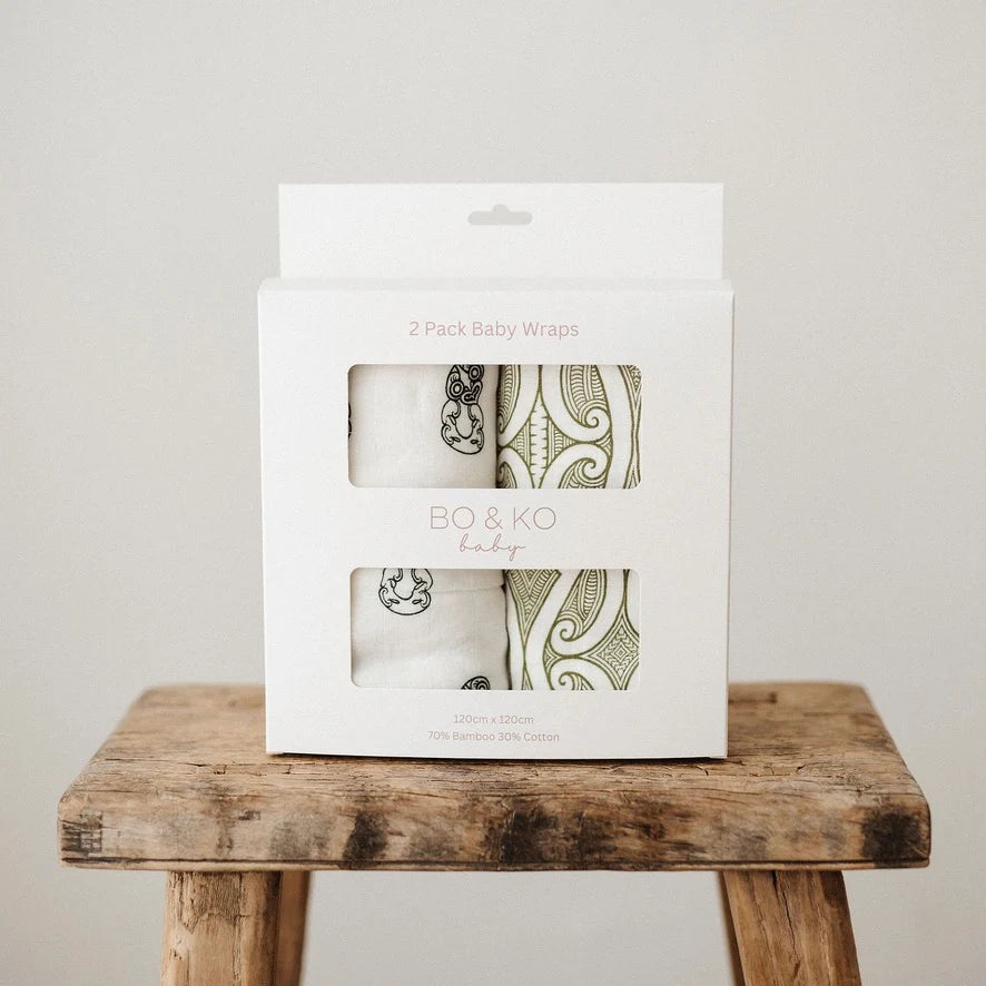 2pk Wraps Green Tiki & Green Te Patiki