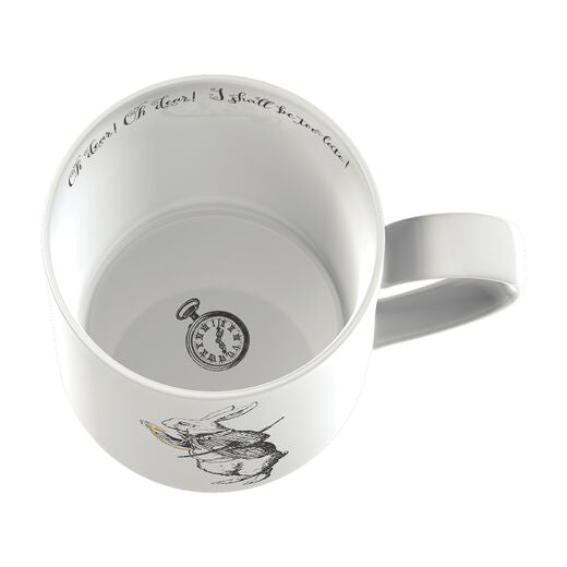 VA Alice Can Mug 350ml White Rabbit