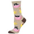 W Cat Feinated Hemp Heather Sock
