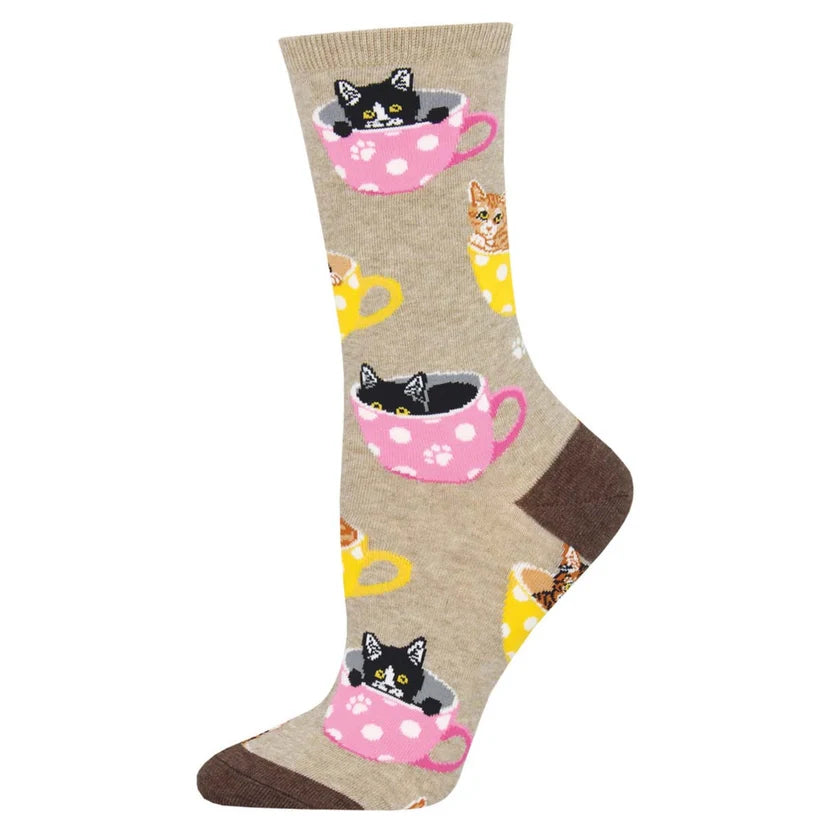 W Cat Feinated Hemp Heather Sock
