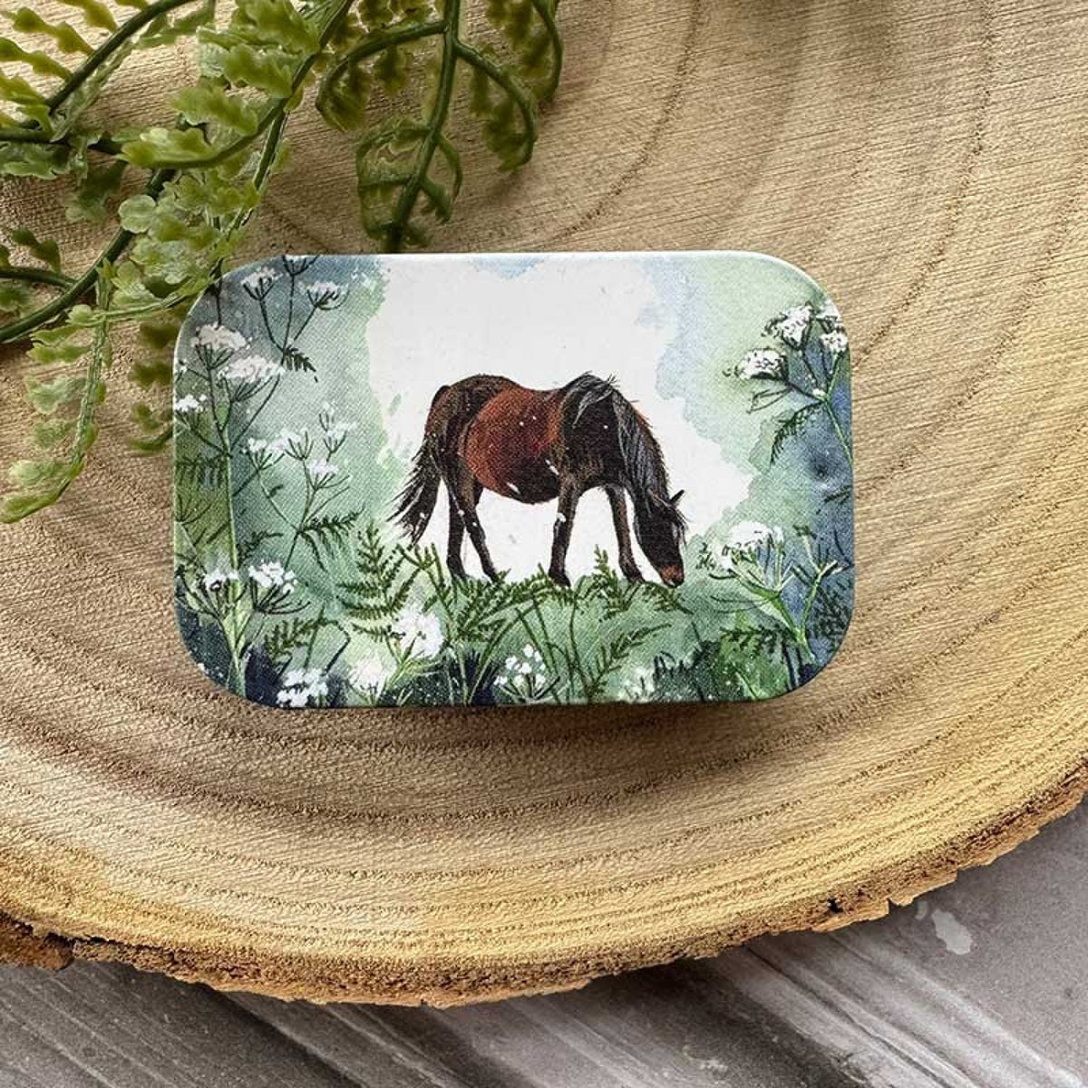 Horse & Cow Parsley Sliding Little Tin