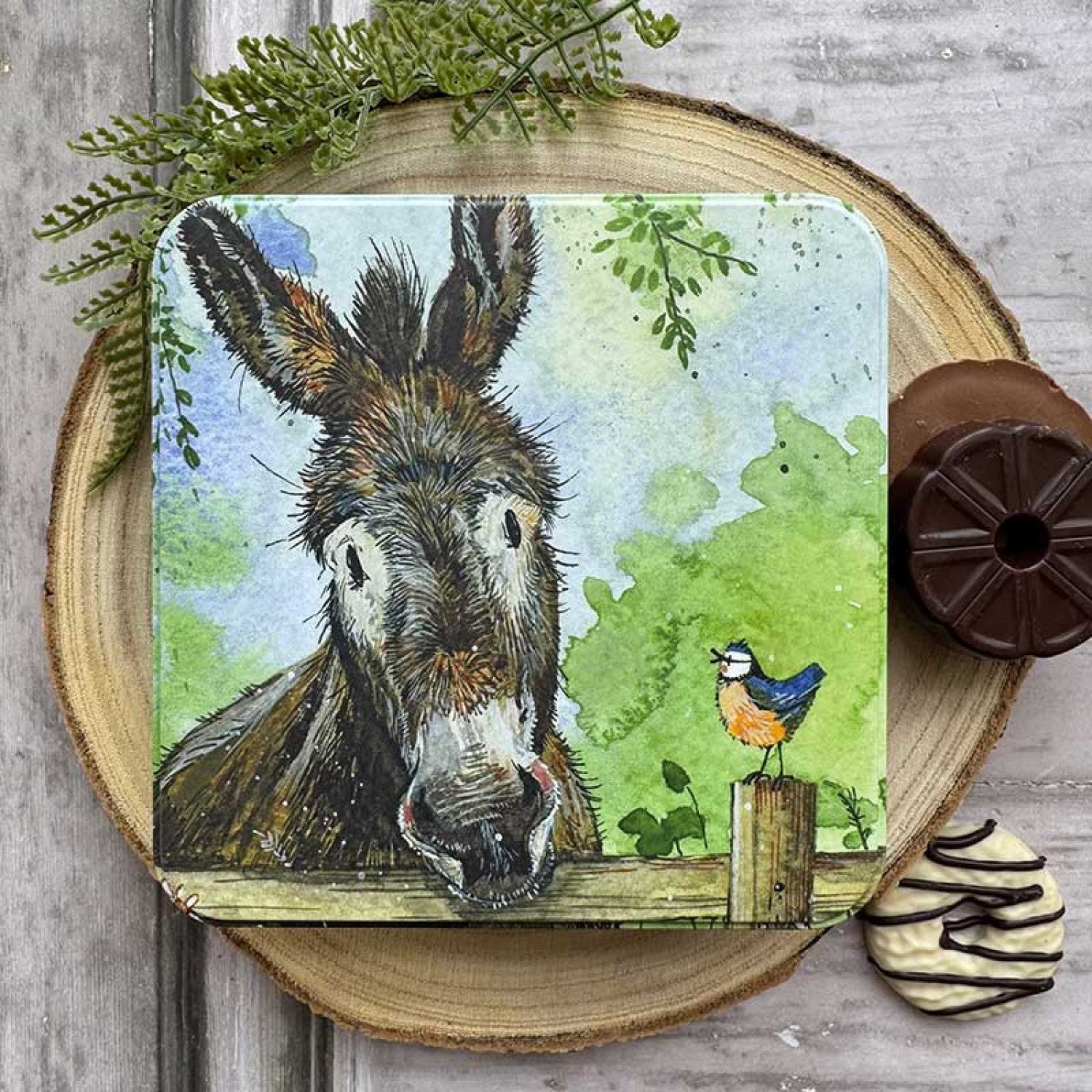 Donkey Large Square Tin