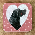 Dog and Heart Coaster