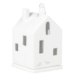 Cat on Roof Porcelain Tealight House