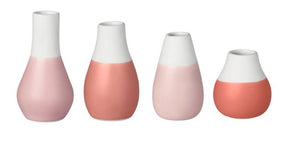 Red mini Pastel Vases S/4