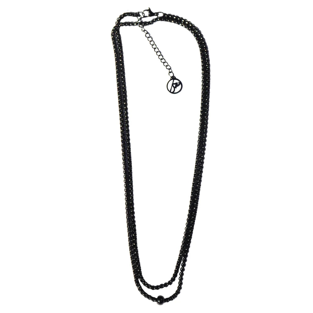 Steel Me Black Stainless Box Chain 85cm