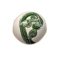 Ponga 2 Green & White 7cm Porcelain Bowl