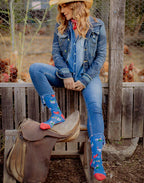 W Miss Clucky Lavender Bamboo Sock