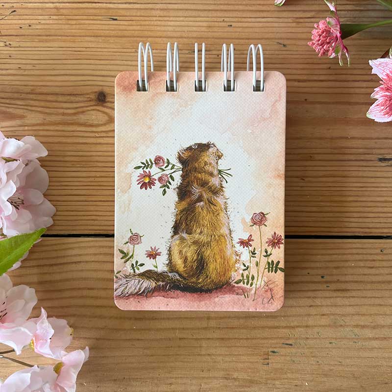 Goldie & Flowers Small Spiral Notebook