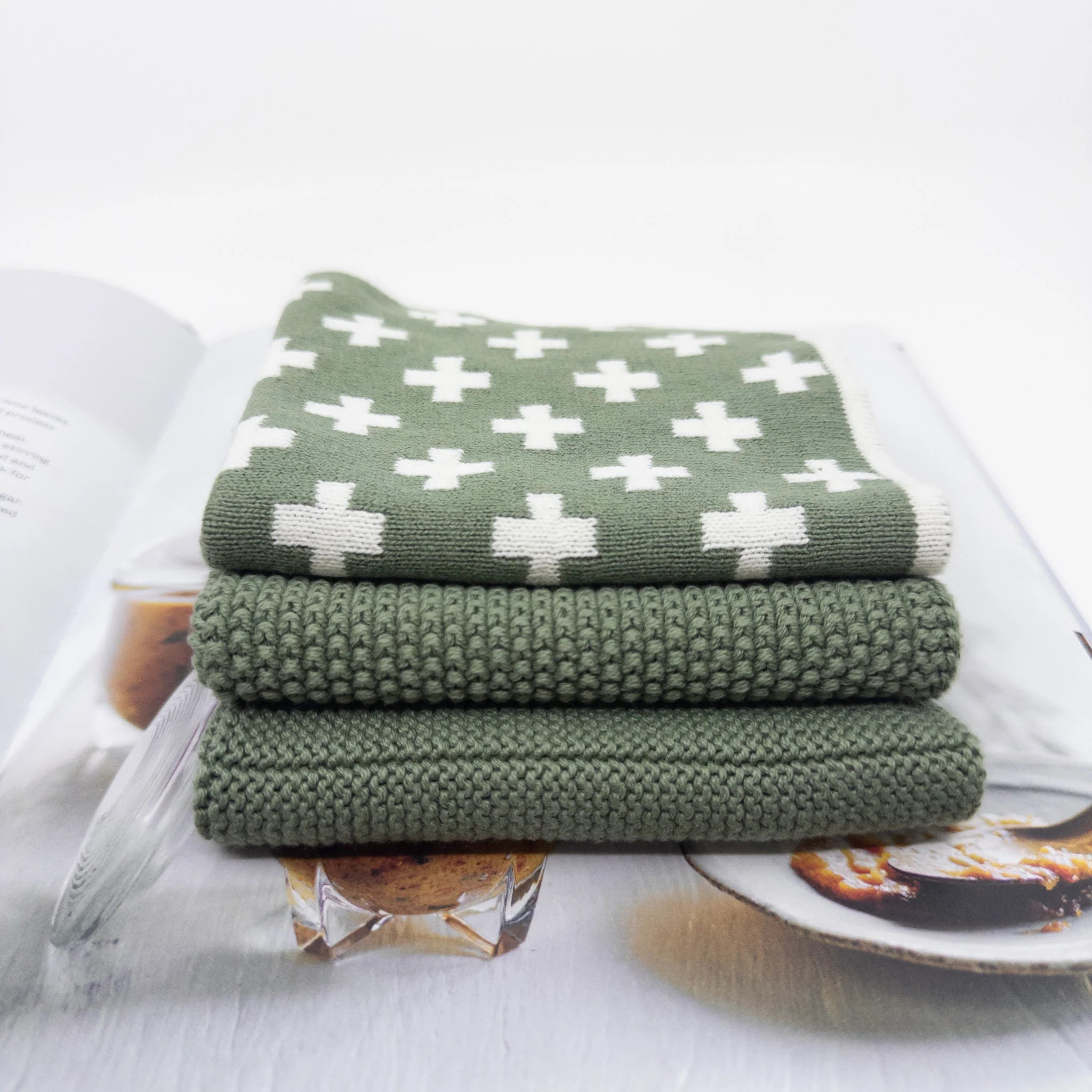 Ecovask Dishcloth 3piece Sage