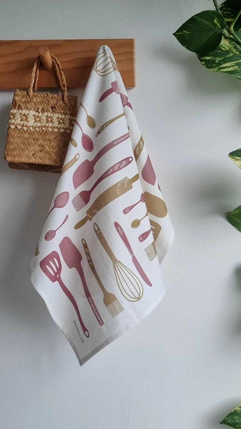 SH Spoons & Spatulas Tea Towel