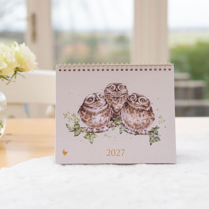 Wrendale Owls 2027 Desk Calendar