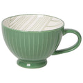 Elm Green Stamoed Stoneware Mug