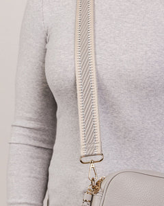 Kiki Webbing Bag Strap Light Grey