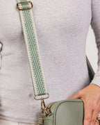 Kiki Webbing Bag Strap Sage Green